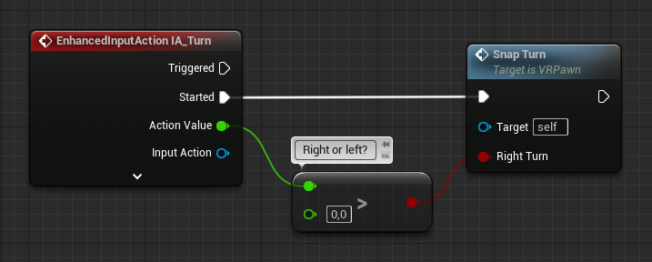 Snap turn Blueprint code without networking