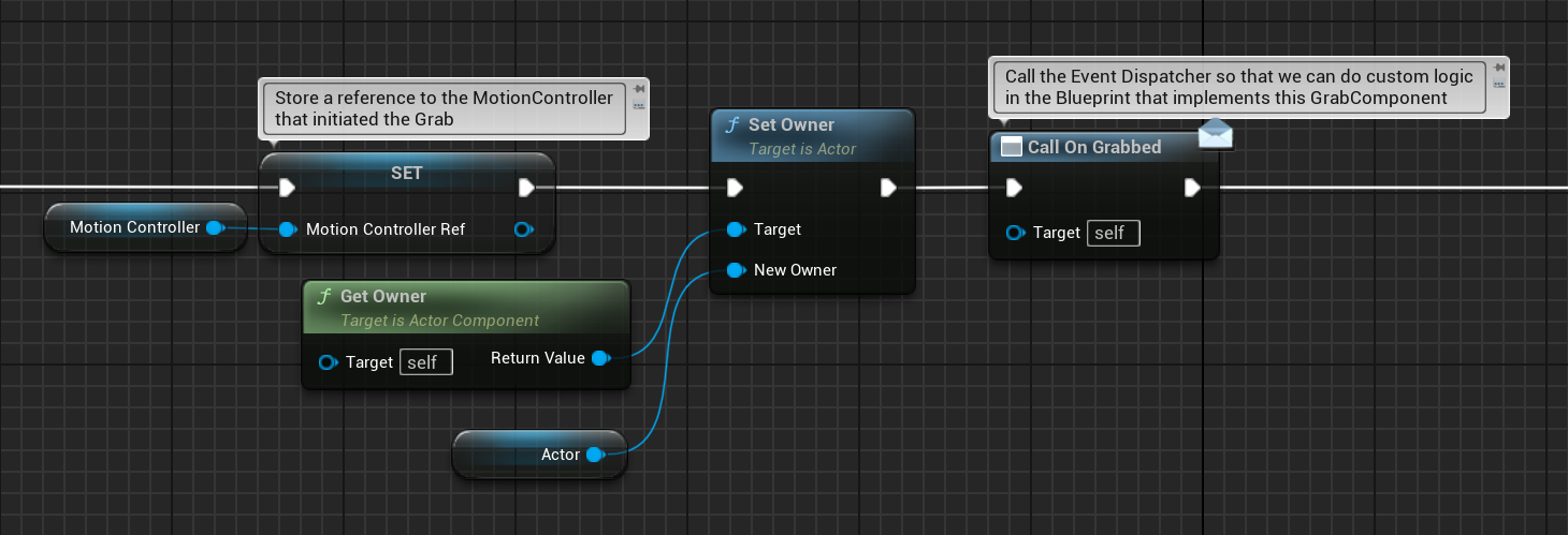 Blueprint TryGrab function from the previous tutorial