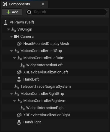 The Components panel.